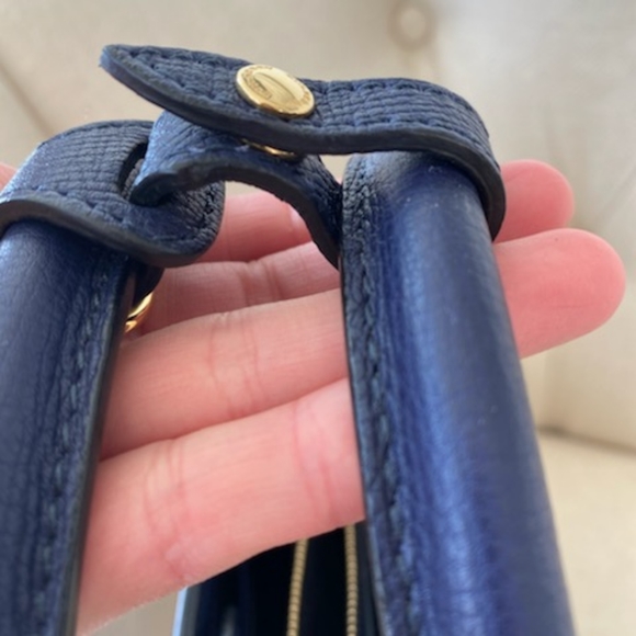 (SOLD) Burberry Navy Banner Tote - Picture 6 of 9